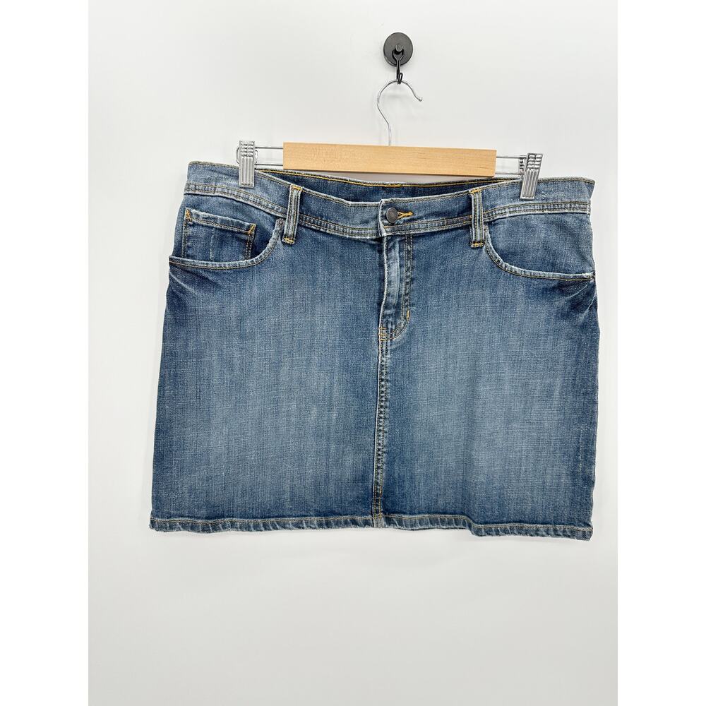 Vintage Y2K Denim Mini Skirt Womens Sz 12 Festival Bratz Boho Country Retro